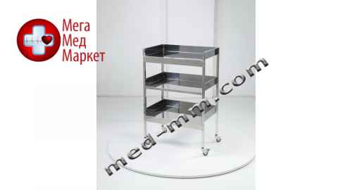 Купить Стойка - стеллаж из нержавейки на 3 полки цена, характеристики, отзывы
