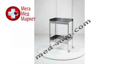 Купить Стойка - стеллаж из нержавейки на 2 полки цена, характеристики, отзывы