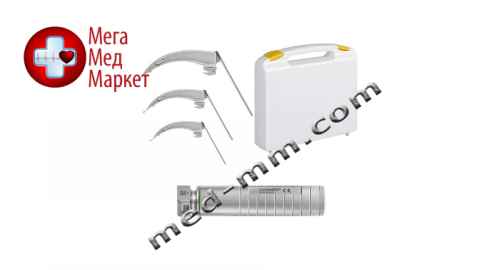 Купить Набор F.O. ларингоскоп взрослый LED 2,5В + 3 шт клинка McCoy со встроенным световодом Luxamed цена, характеристики, отзывы