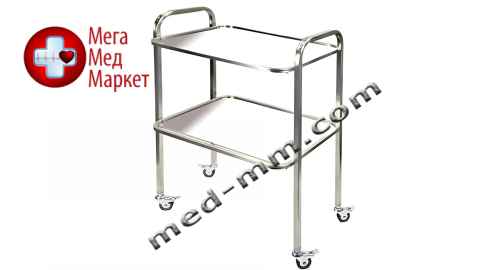 Купить Стіл інструментальний Meditab TT-2МS-NATA SL (2 полички з нержавіючої сталі) цена, характеристики, отзывы