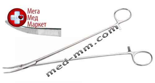 Купить Затиснемо кровоспинний, зубчастий, вертик. вигнутий, 240 мм цена, характеристики, отзывы