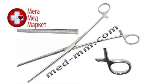 Купить Затиснемо гінекологічний довгий, прямий, 260 мм цена, характеристики, отзывы