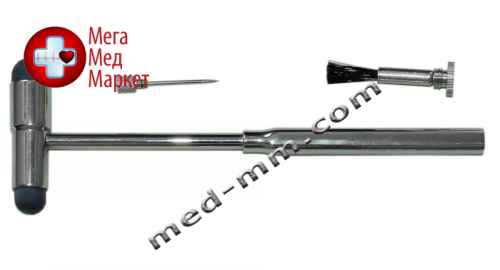 Купить Молоток неврологічний для дослідження сухожильних рефлексів з пензликом і голкою 60х15мм цена, характеристики, отзывы