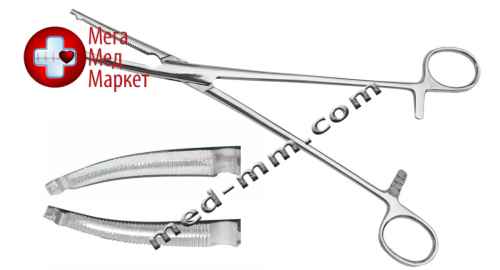 Купить Затиснемо жорсткий, для вологоліщних операцій, вигнутий, 219 мм, № 1 цена, характеристики, отзывы