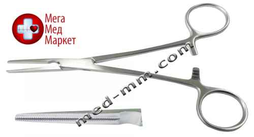 Купить Затиснемо атравматичний, кровоспинний, прямий. Довжина 16,0 см цена, характеристики, отзывы
